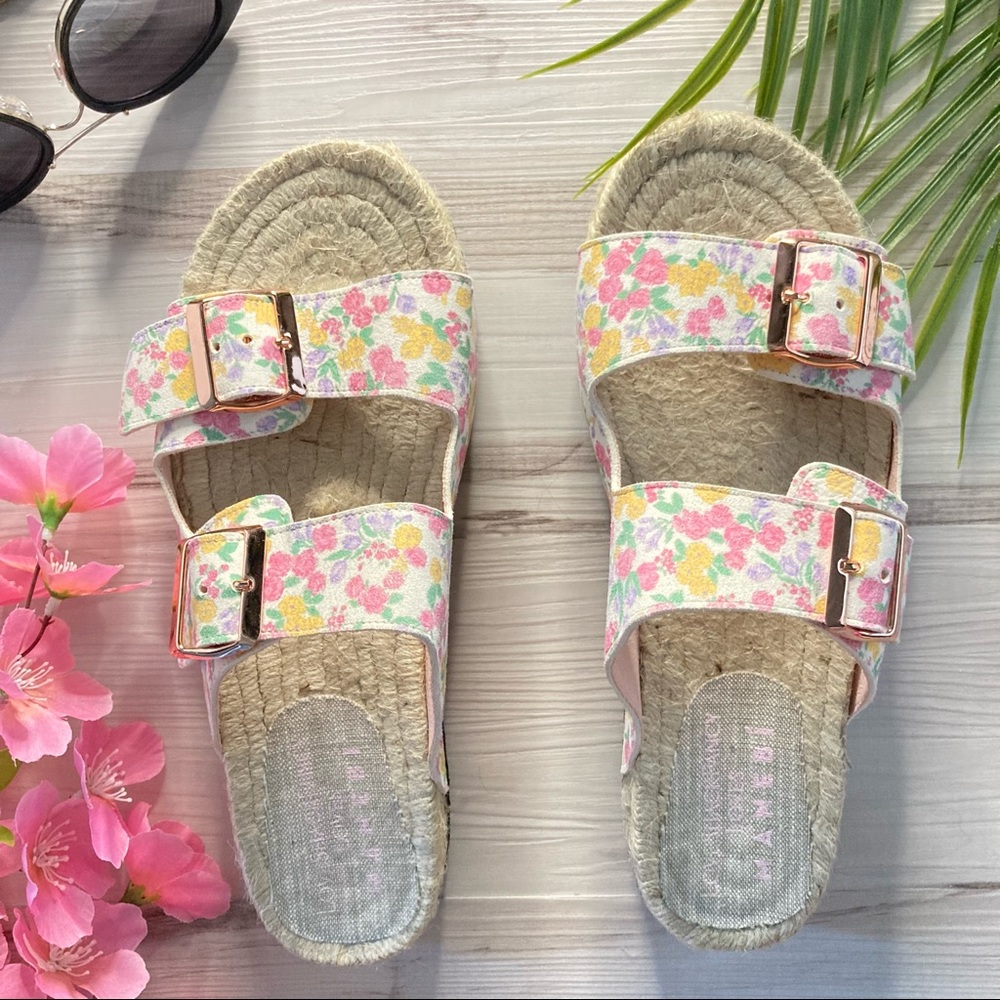 LoveShackFancy x Manebi Floral Slide Sandals